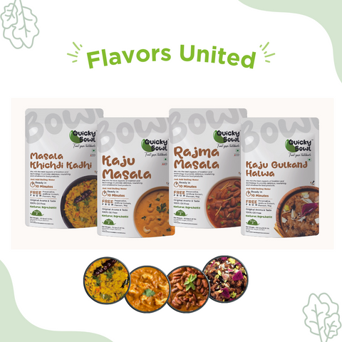 Ready to eat combo pack - Khichdi, Curry and Sweet front side Ready to eat combo pack - Khichdi, Curry and Sweet front side
