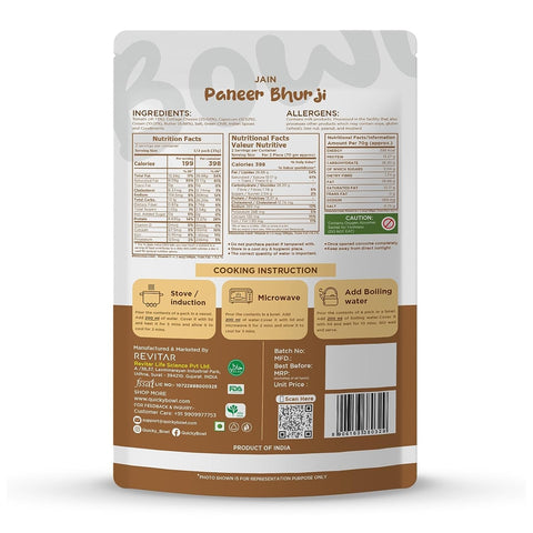 Readymade Jain Paneer Bhurji Readymade Jain Paneer Bhurji
