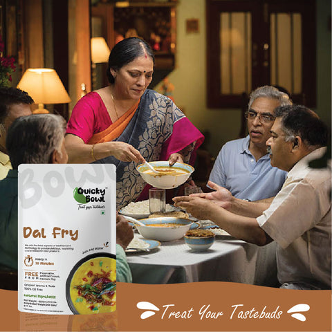 Family enjoying eating Dal Fry as Dinner Family enjoying eating Dal Fry as Dinner