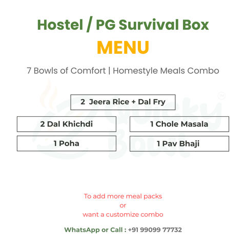 HOSTEL / PG SURVIVAL BOX – 7 BOWLS