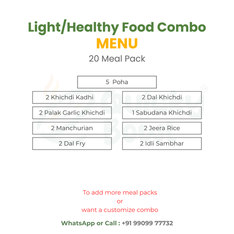 Healthy & Light Ready to Eat Food Combo | Best Travel Meals India