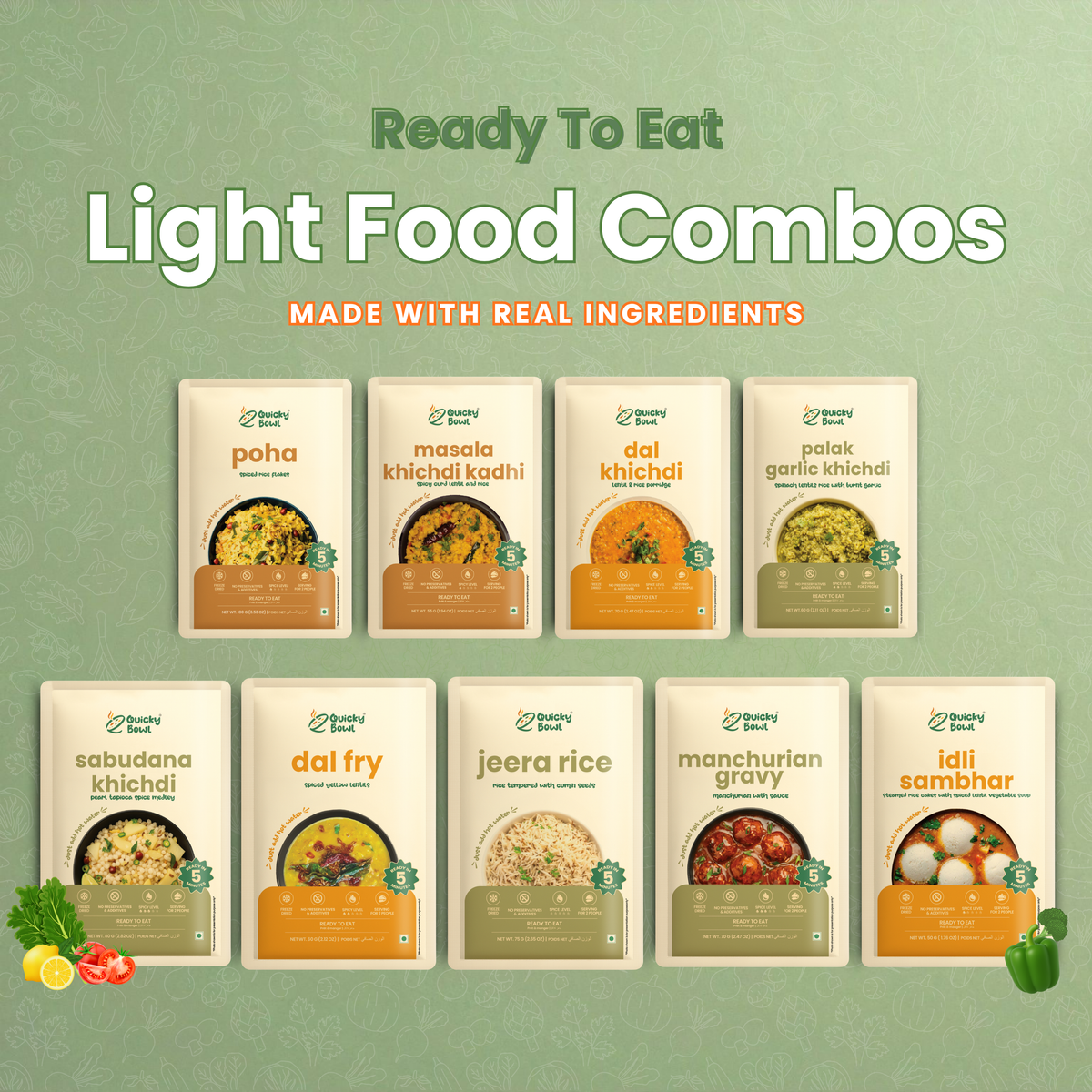 Healthy & Light Ready to Eat Food Combo | Best Travel Meals India