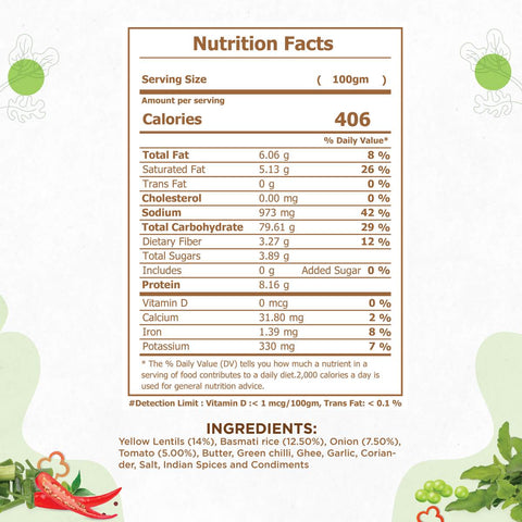 Dal Khichadi Nutrition Facts
