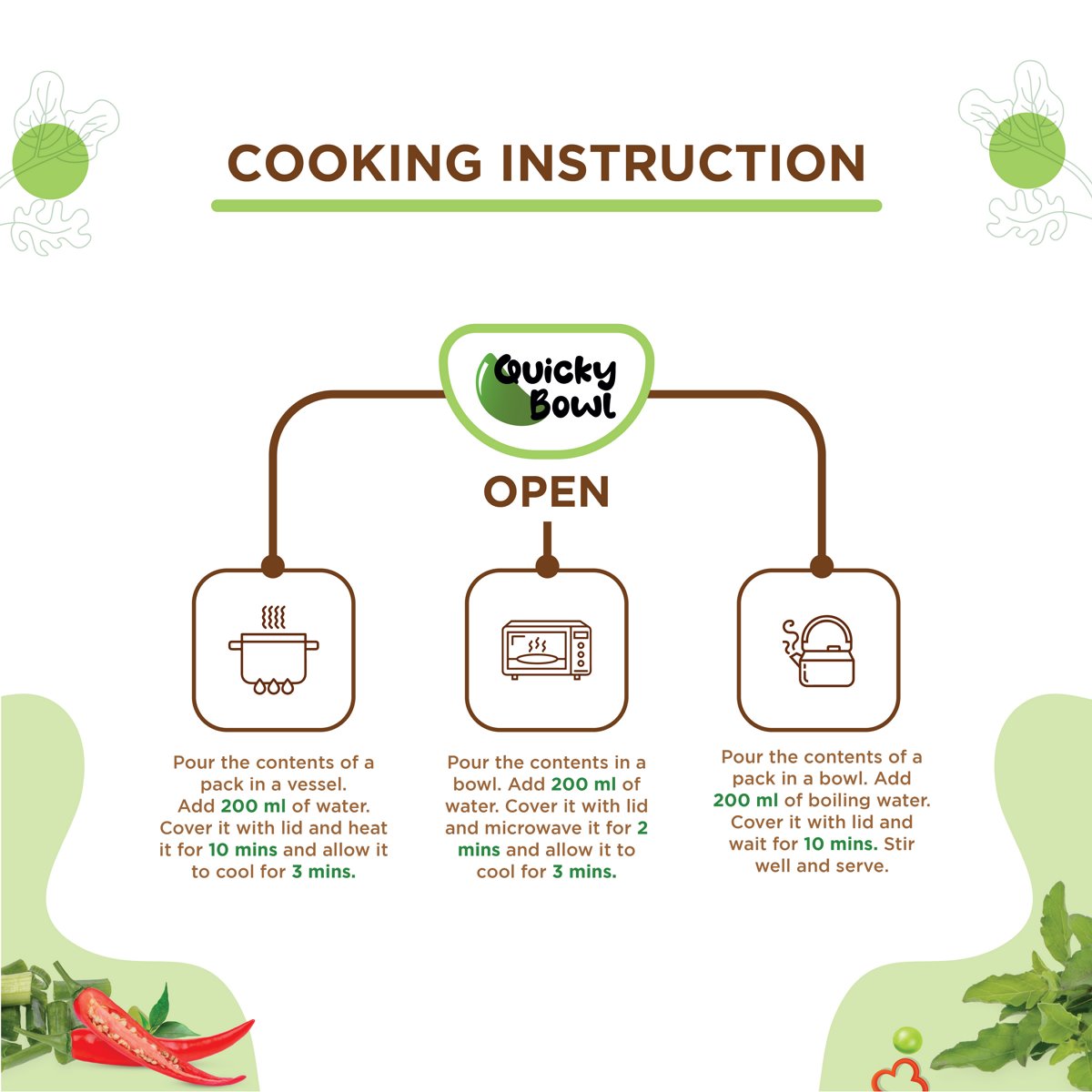 quickybowl cooking instructions.